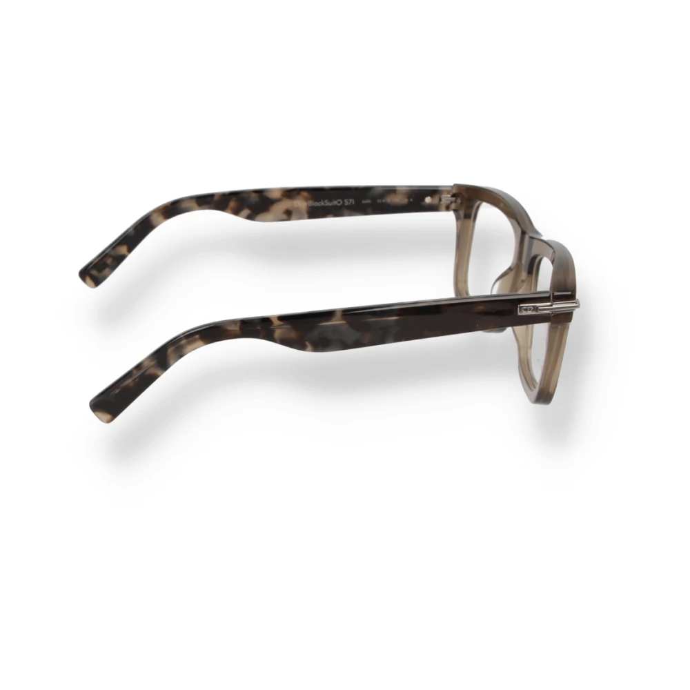 Dior Rechthoekige Vierkante Havana Acetaat Bril Brown Unisex