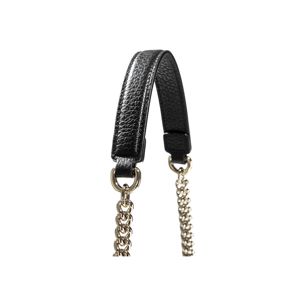 Gucci Zwarte Handtas Logo Leer Dollar Calf Black Dames