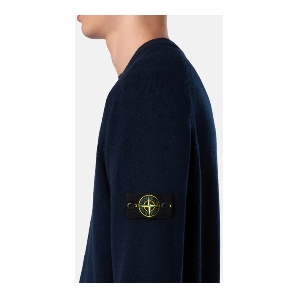 Stone Island Losse Knopen Vest in Blauw Blue Heren