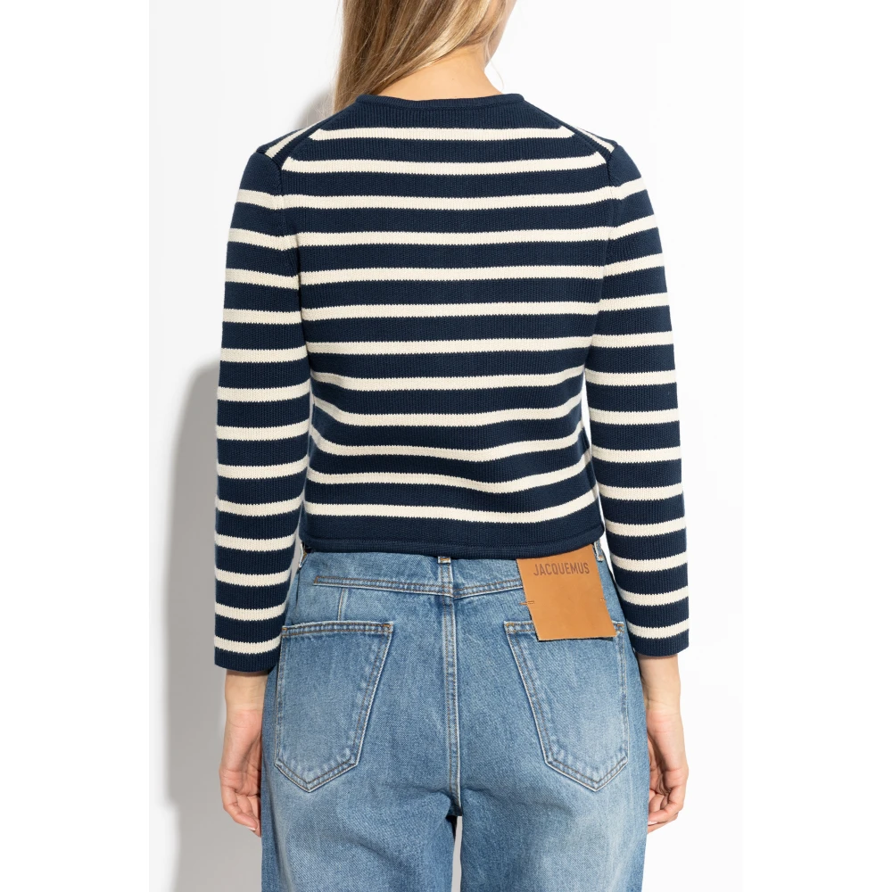 Theory Vest met streepmotief Blue Dames