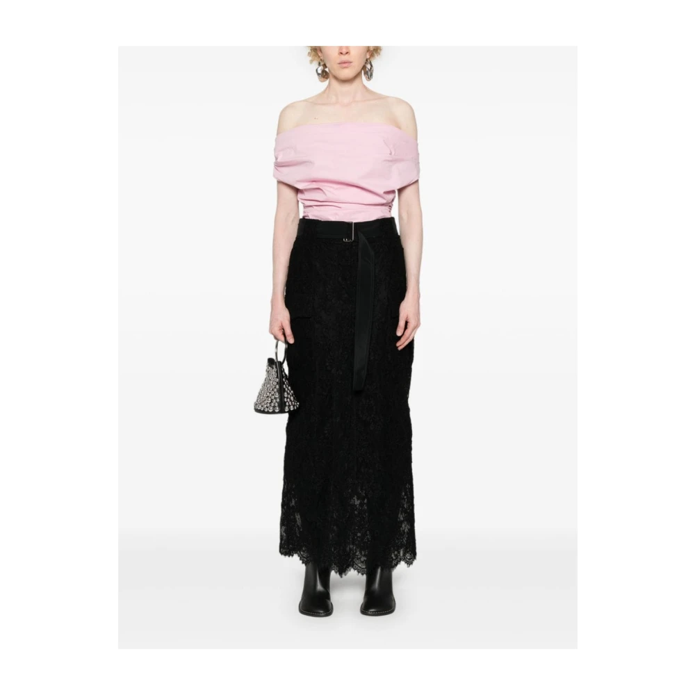 Ermanno Scervino Zwarte kanten cargorok Black Dames