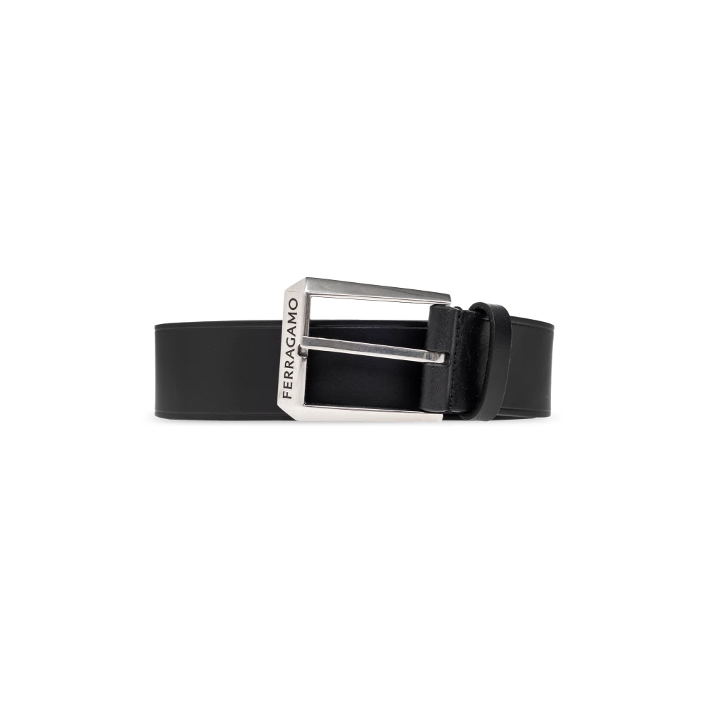 Salvatore Ferragamo Leren riem Black Dames