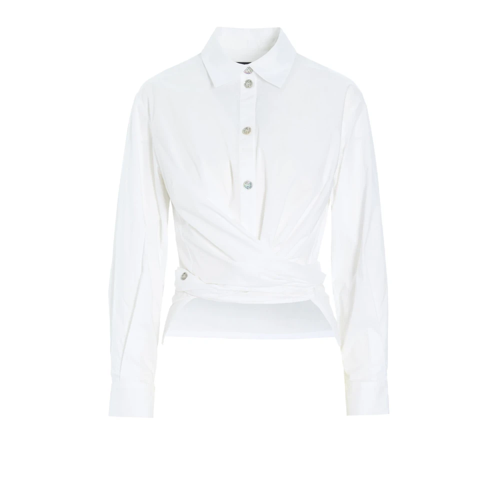 Bitte Kai Rand Core Cotton Wrap Shirt Wit White Dames