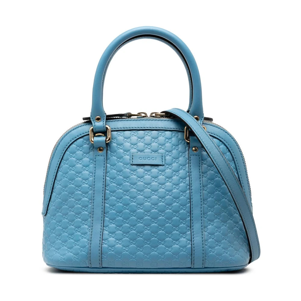Gucci Vintage Women's Blue Pre-Owned Dome Satchel Bag
