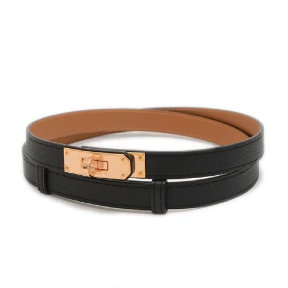 Hermès Vintage Pre-owned Leather belts Black Dames