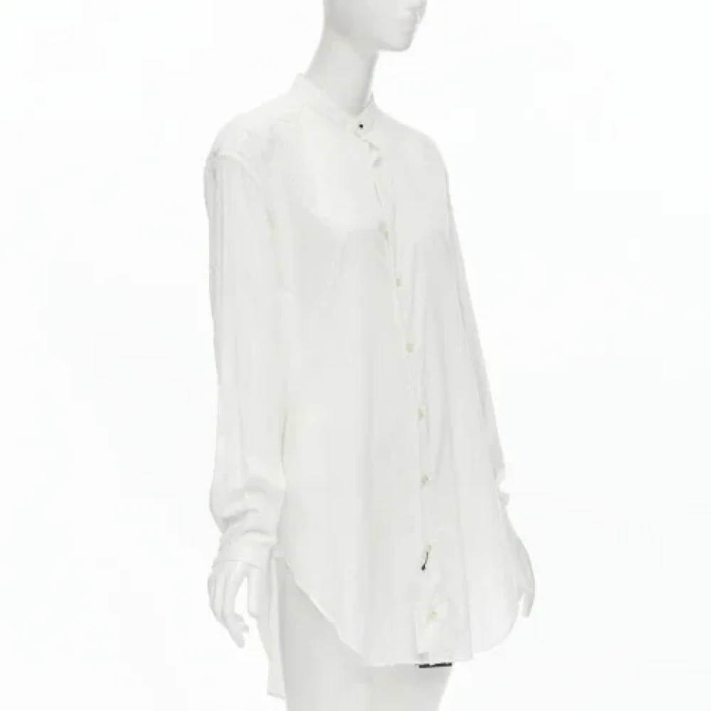 Saint Laurent Vintage Pre-owned Cotton tops White Dames