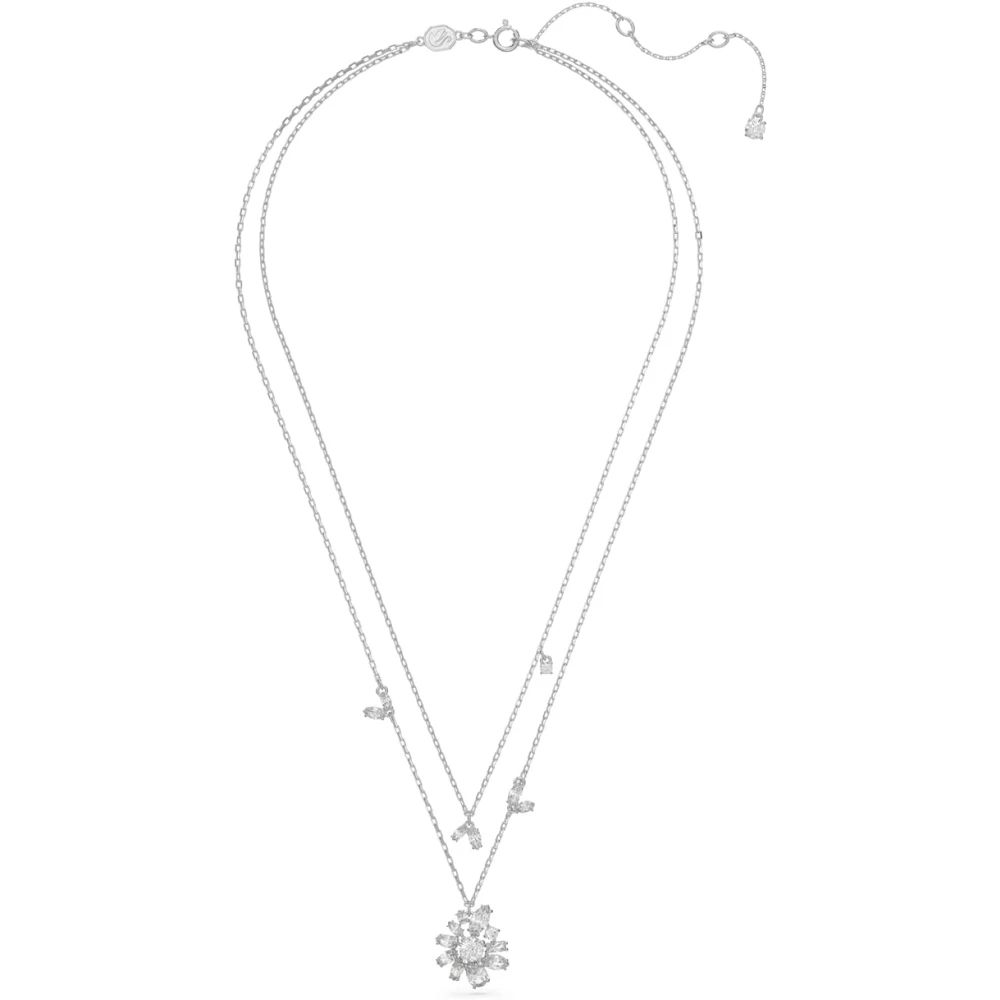 Swarovski Women's Gray Necklaces, One Size, Gema Layered Necklace
