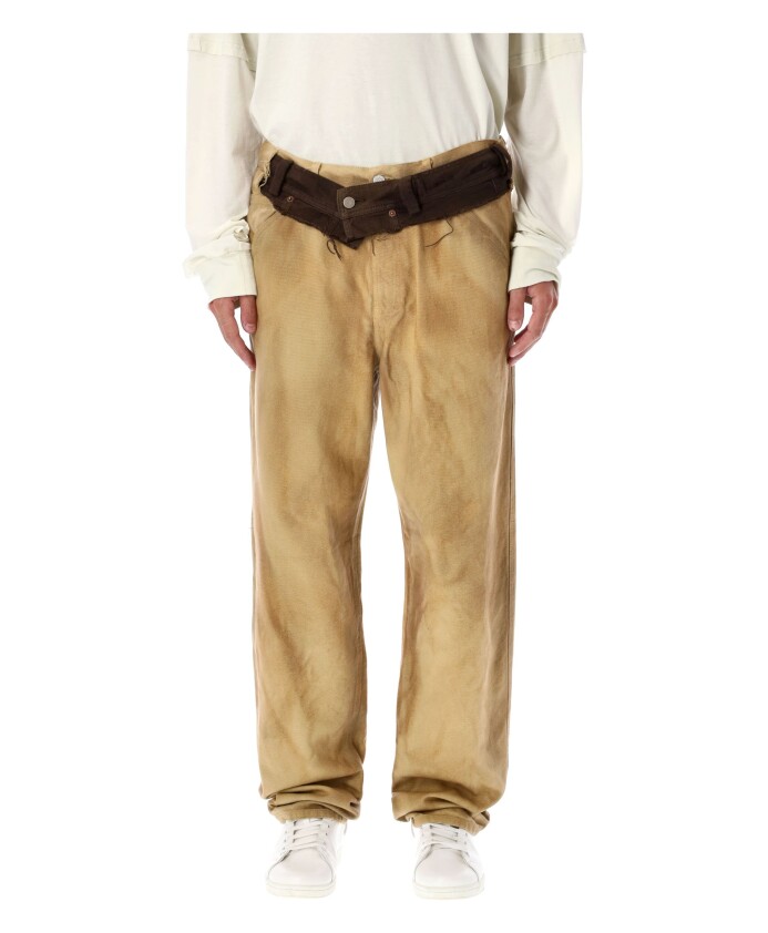 pantalon-large-marron-avec-details-uses