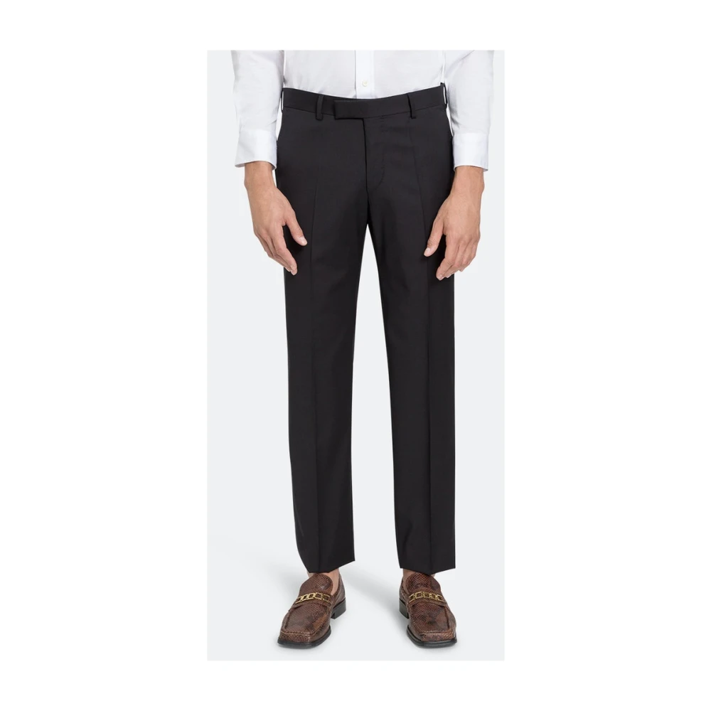 BALDESSARINI Moderne pasvorm wollen broek zwart Black Heren