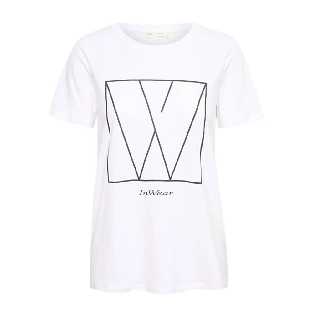 InWear Snygg Logotyp Topp i Ren Vit White, Dam