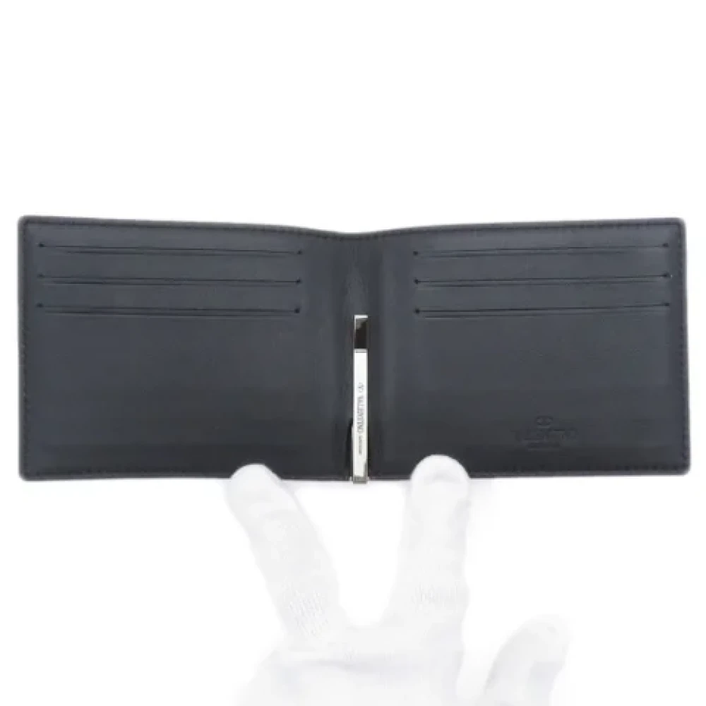 Valentino Vintage Pre-owned Leather wallets Black Heren