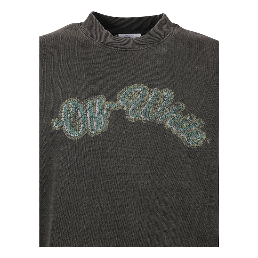 Off White Zwarte Skate Crewneck Sweater Black Heren