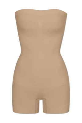 Sömlös Sculpt Axelbandslös Shortie Bodysuit