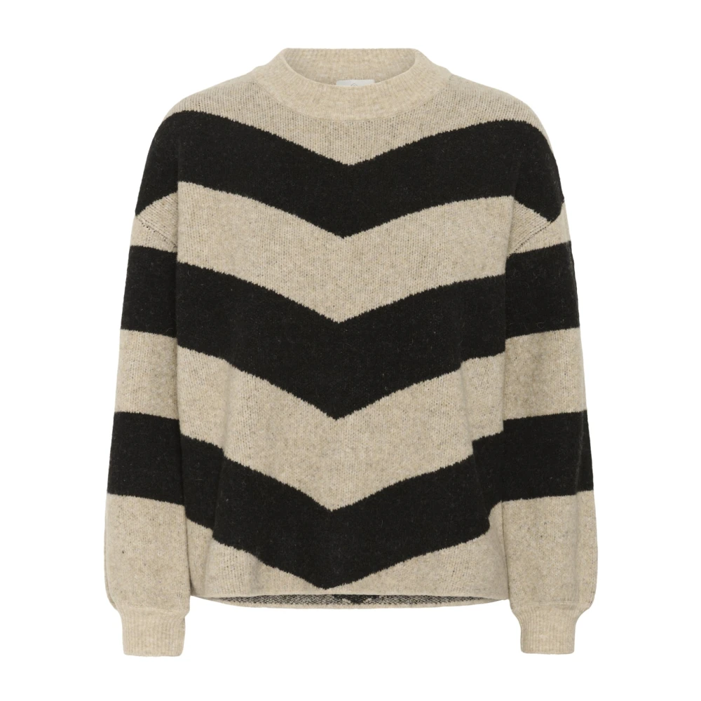 Kaffe Women's Multicolor Kaverana Knit Pullover - Round-Neck Knitwear - L - Knitwear