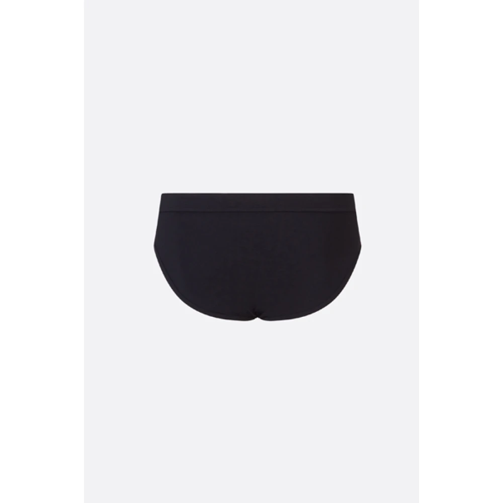Dolce & Gabbana Zwart Lycra Ondergoed met Logo Voorband Black Heren