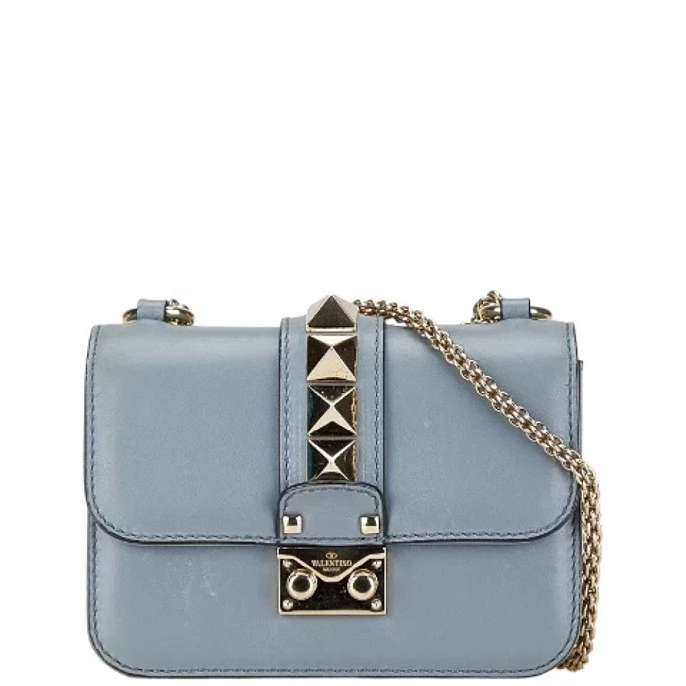 Valentino Vintage Pre-owned Leather shoulder-bags Blue Dames