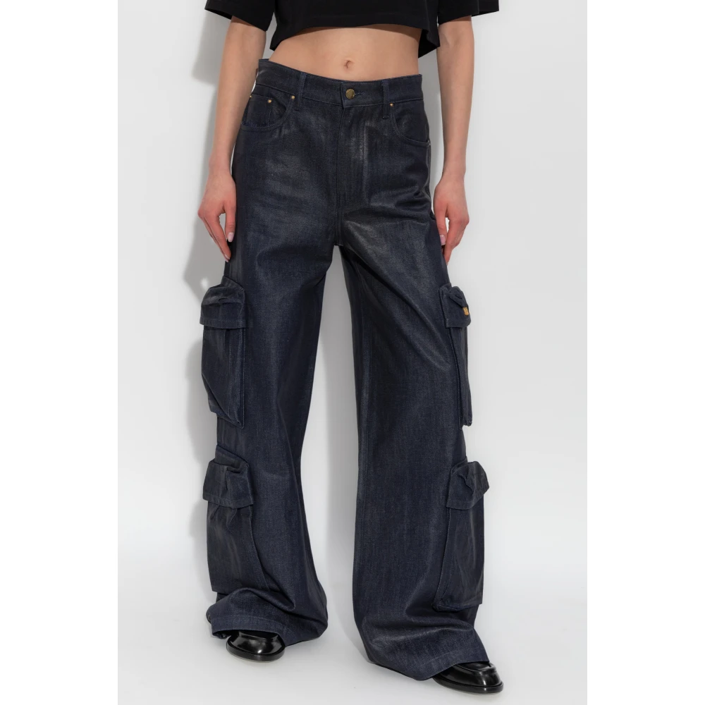 Amiri Jeans met logo Blue Dames