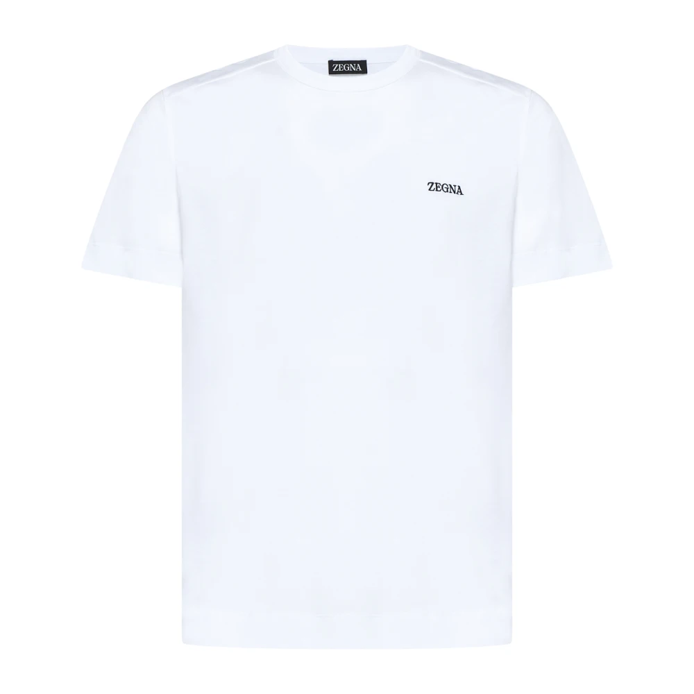 Ermenegildo Zegna Witte Katoenen Crew Neck T-shirt White Heren