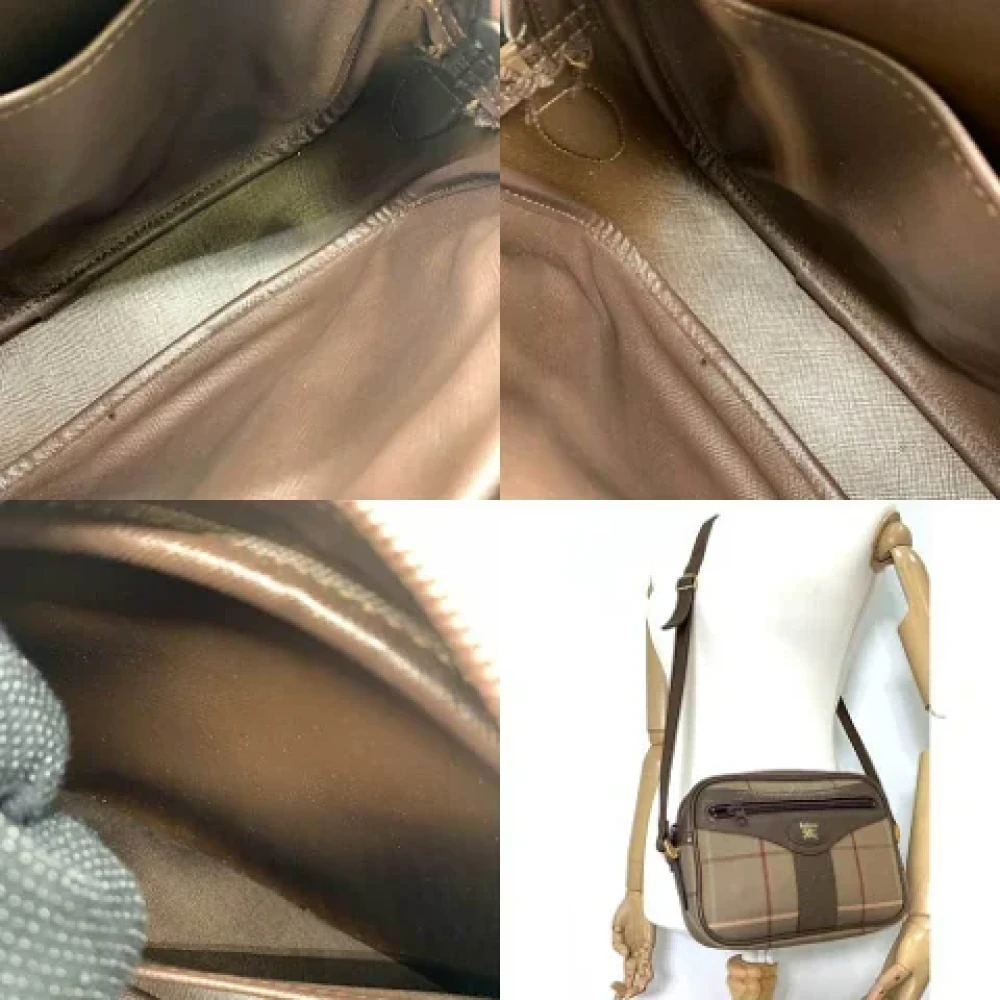Burberry Vintage Pre-owned Fabric shoulder-bags Beige Dames