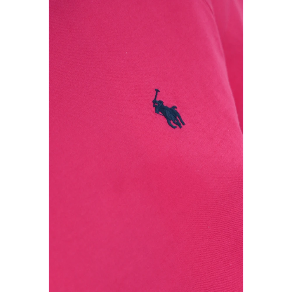 Polo Ralph Lauren Roze Logo Geborduurd Dames T-shirt Pink Dames