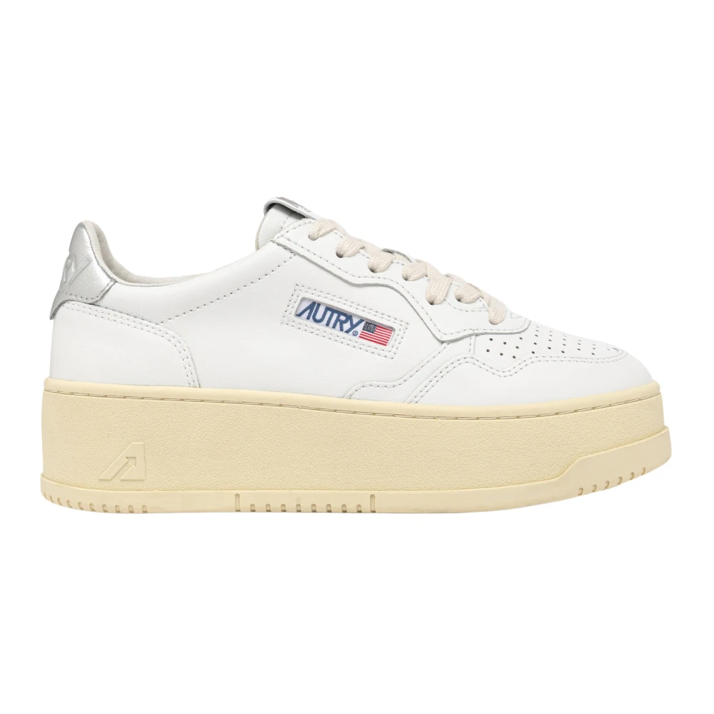 Autry White Sneakers, Female, 7 Uk, Platform Low