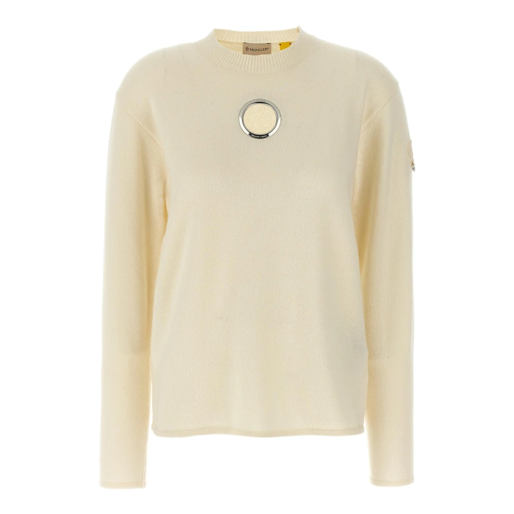 Moncler , Damen, Strickwaren, Weiß, Xs 