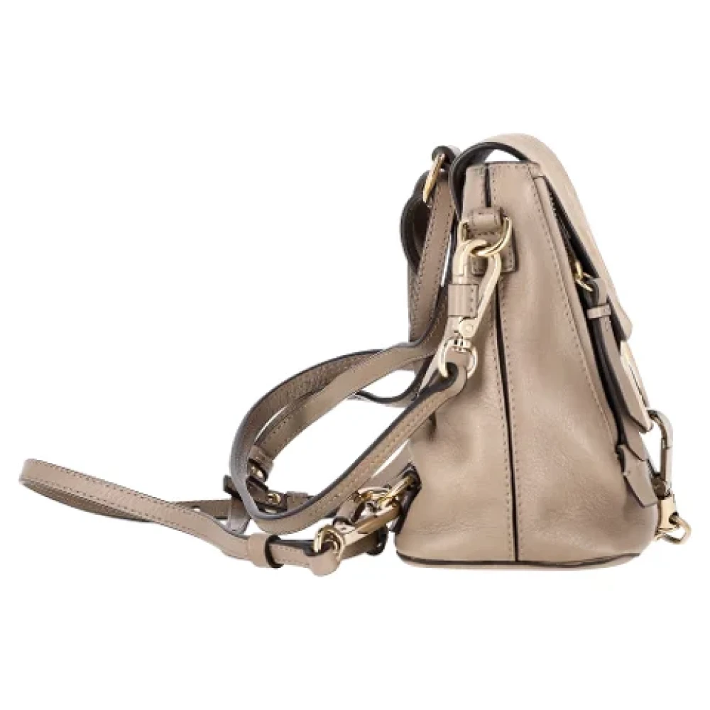 Chloé Pre-owned Leather backpacks Gray Dames