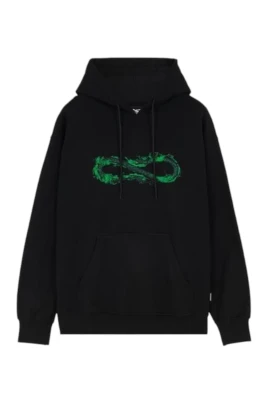 Logo Fire Hoodie Bomullströja