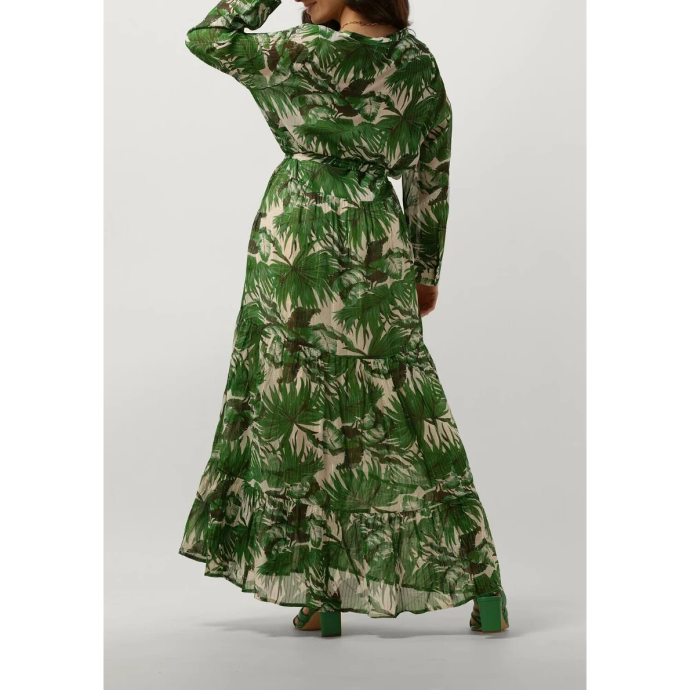 Lollys Laundry Groene Maxi Jurk voor Elegante Gelegenheden Multicolor Dames