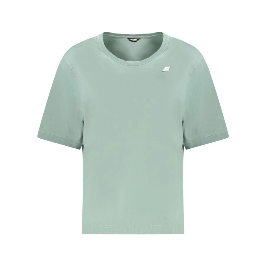 K-Way Women's Green Cotton T-Shirt