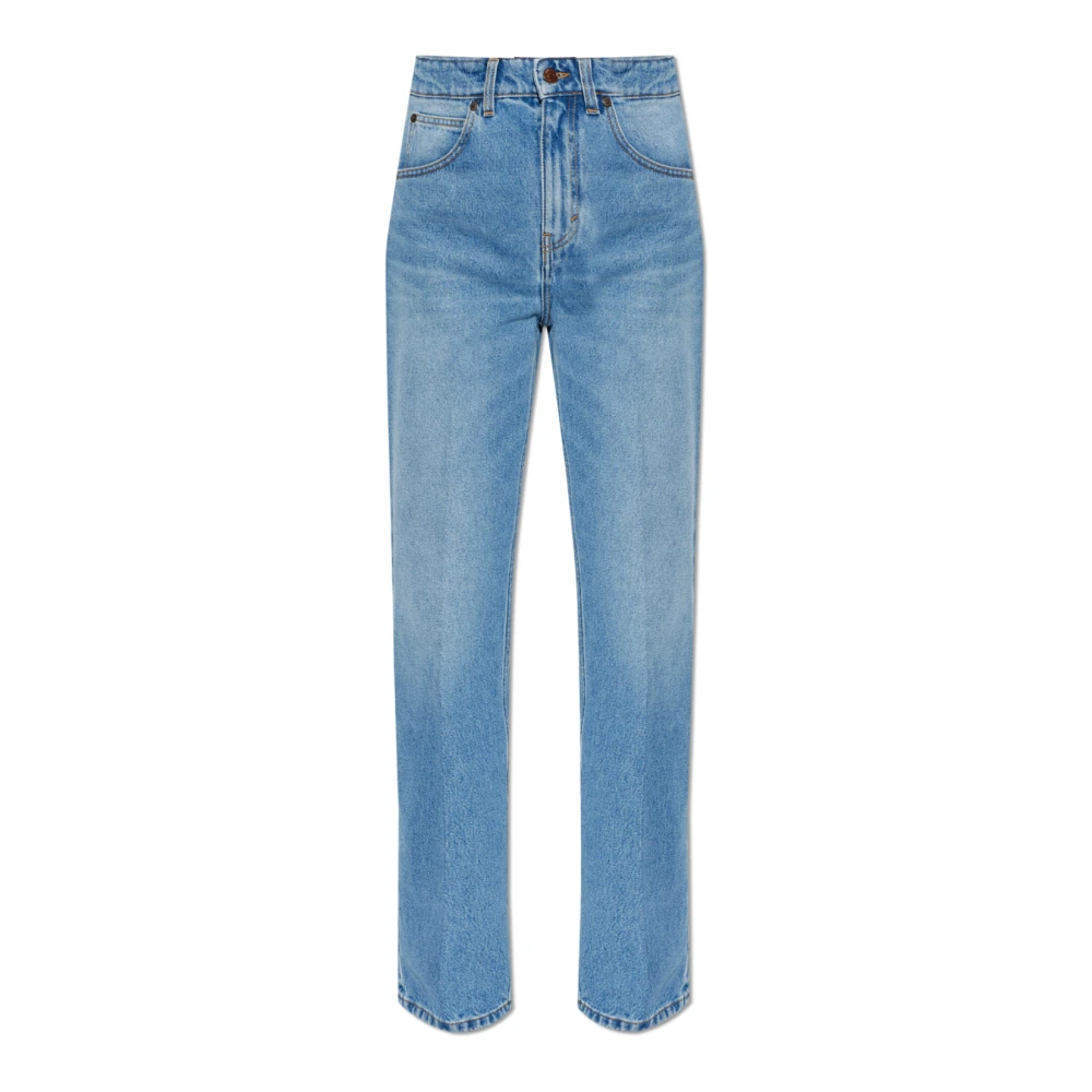 Victoria Beckham Vrouw Blauw Jeans Dames, W30 L34, Katoen, Rechttoe-Rechtaan Jeans