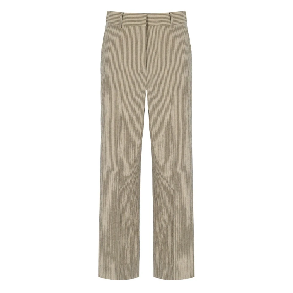 Weekend Max Mara Kvinno Beige Byxor Dam, M, Bomull, Marina Pants