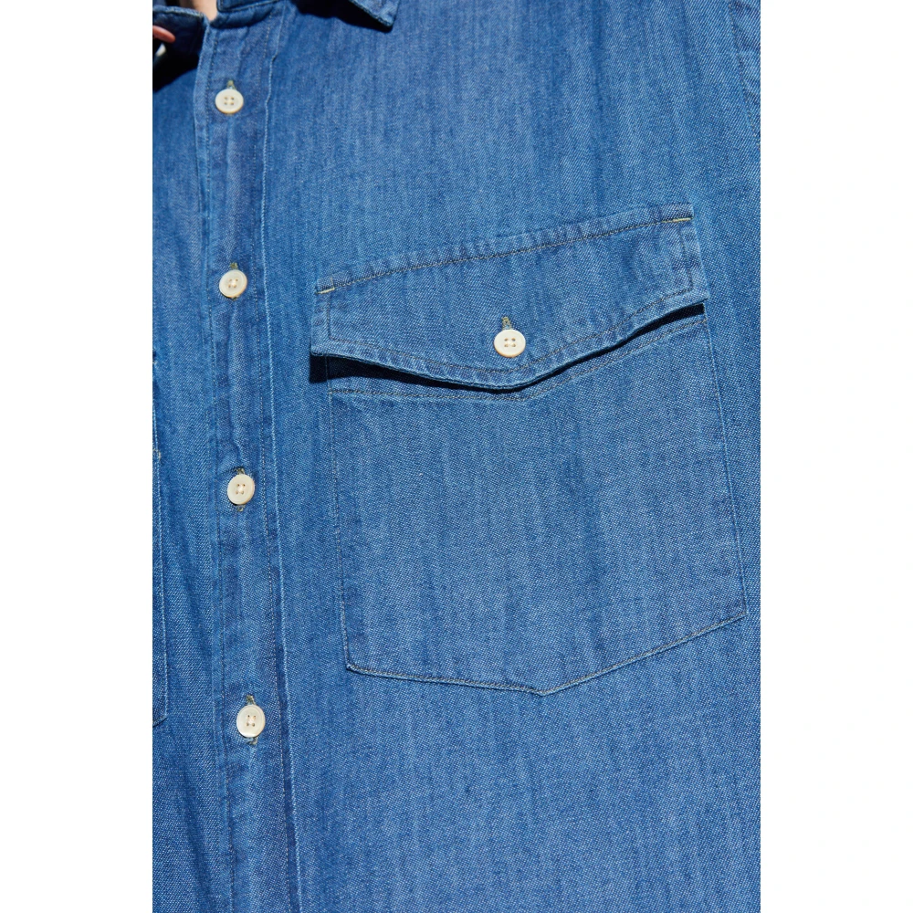 PS By Paul Smith Denim overhemd Blue Heren