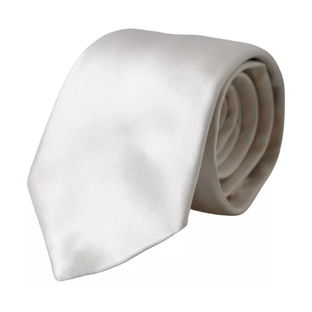 Dolce & Gabbana Men's White Ties, One Size, Silk Tie For
