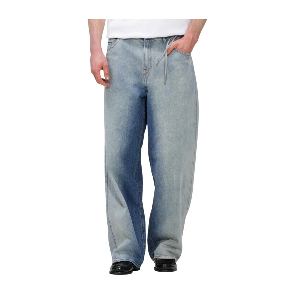New Amsterdam Surf Association Men's Blue Loose Fit Jeans, S, 40A Denim