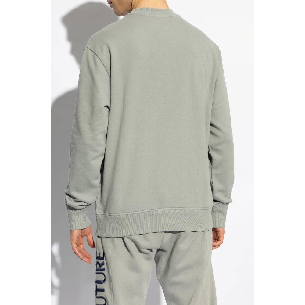 Versace Jeans Couture Sweatshirt met bedrukt logo Gray Heren