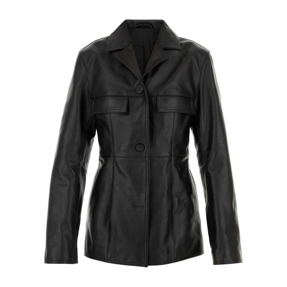 TotêMe Stijlvol Zwart Leren Blazer Black Dames