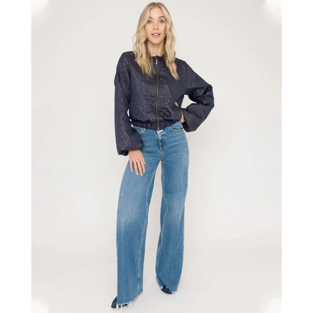 Anna Van Toor Stijlvolle Jas Blue Dames