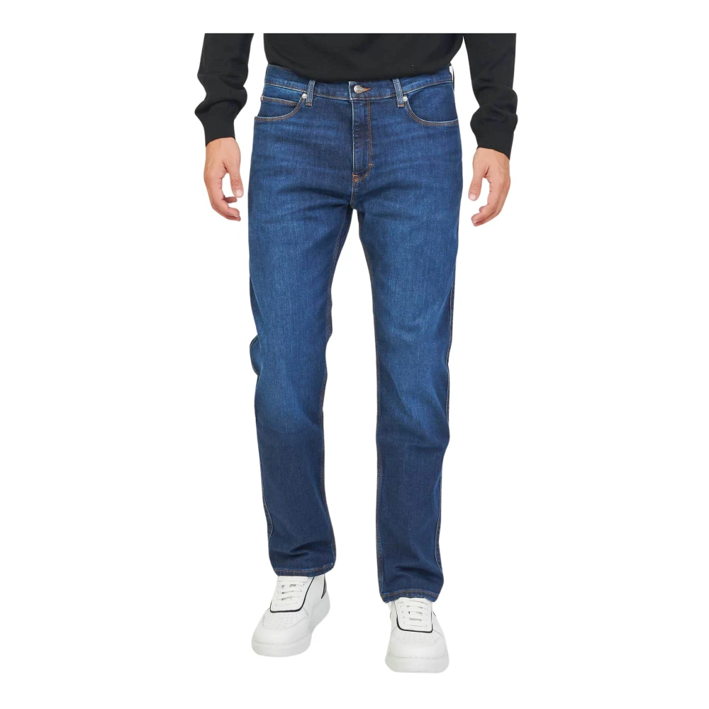 Hugo Boss Authentieke Slim Fit Straight Leg Jeans voor Heren Blue Heren