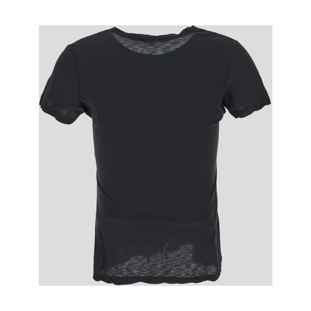 James Perse Klassiek Katoenen T-shirt Black Dames
