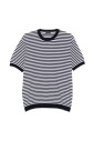 pull-bleu-col-rond-manches-courtes