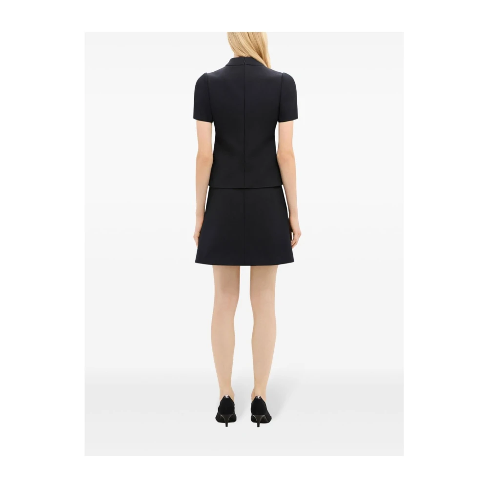 Courrèges Zwarte Twill Rits Rok Black Dames