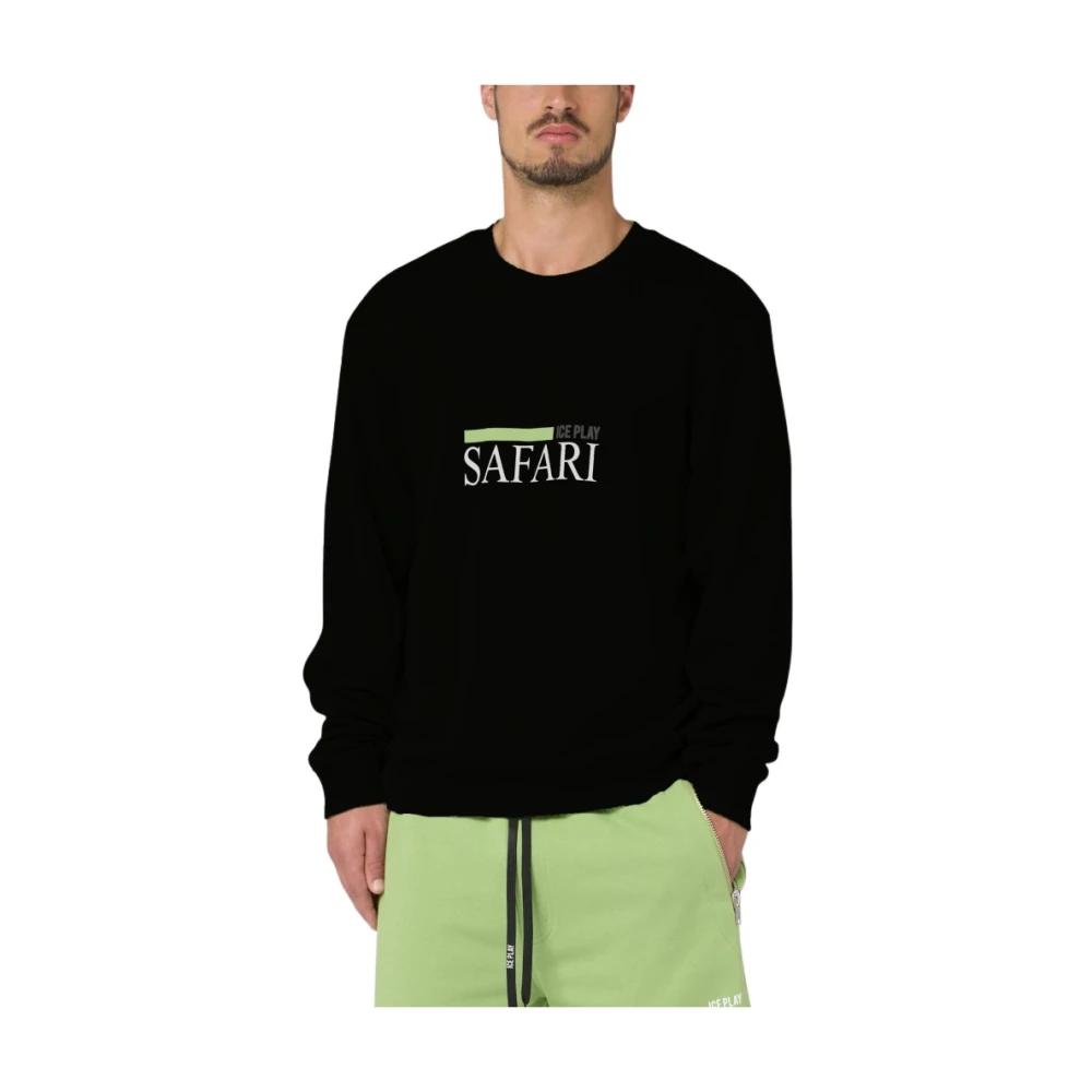 Ice Play Men's Black Sweatshirts, 2XL, Stylish Sweatshirts And Hoodies