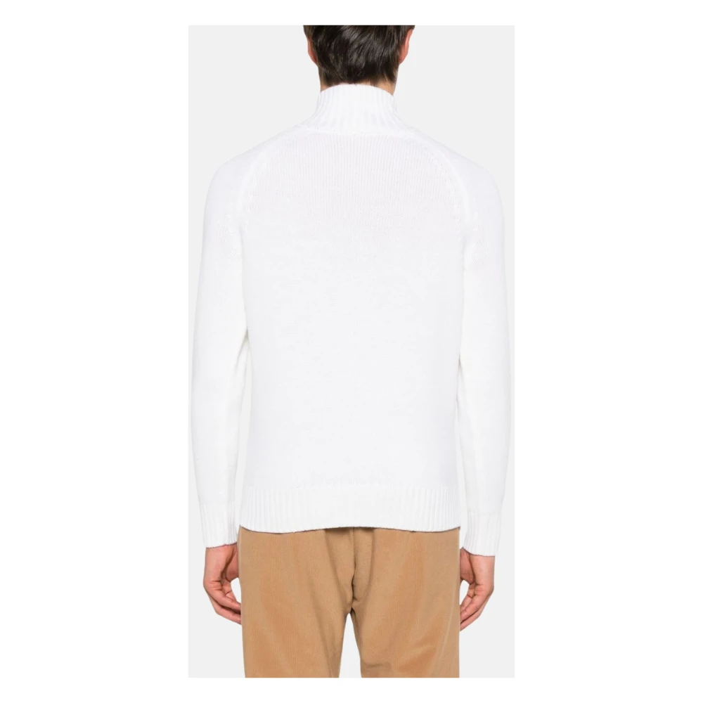 Eleventy Luxe Gebreide Trui Wol Ontwerp White Heren