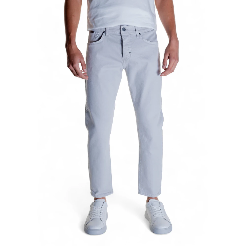 Antony Morato Grijze Effen Rits Knoop Jeans Mannen Gray Heren