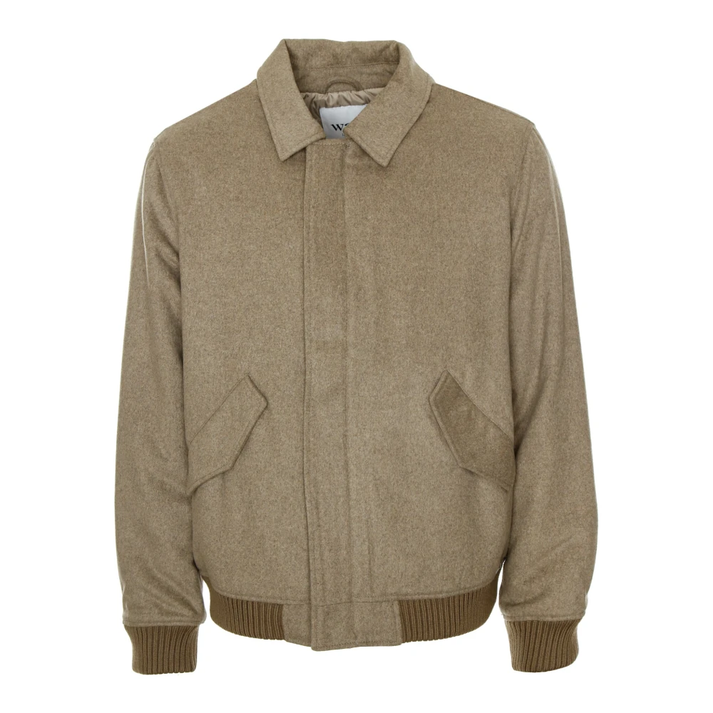 Wax London Bomberjack van wolmix Beige Heren