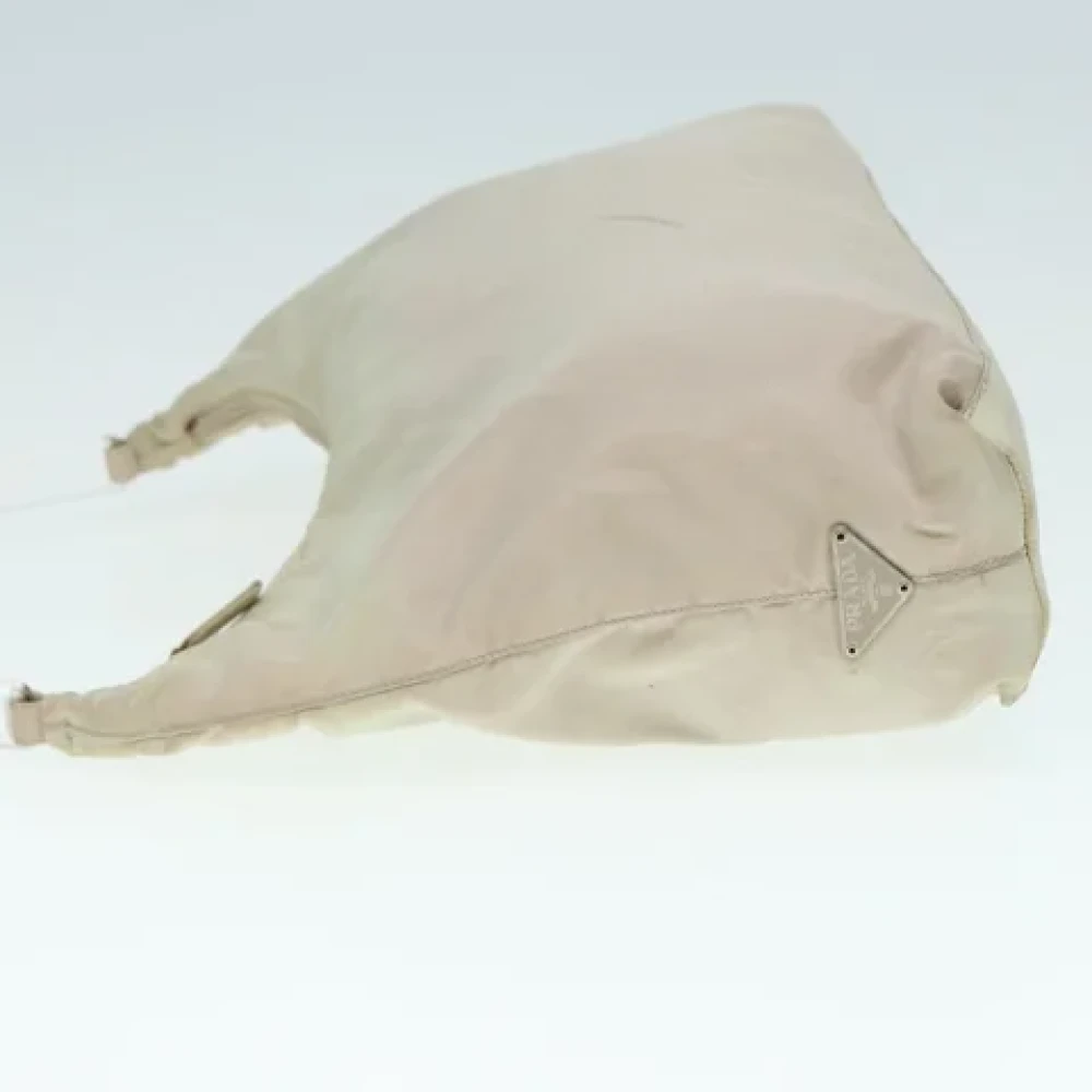 Prada Vintage Pre-owned Nylon handbags Beige Dames