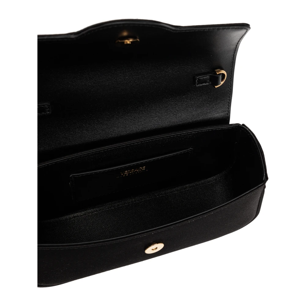 Versace Satijnen schoudertas Black Dames