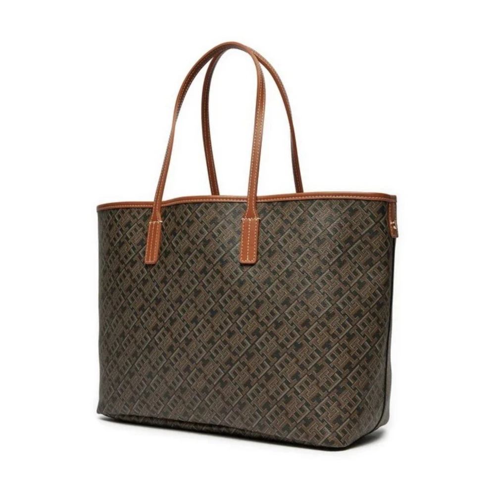 Tommy Hilfiger Leren Tote Tas voor Vrouwen Black Dames