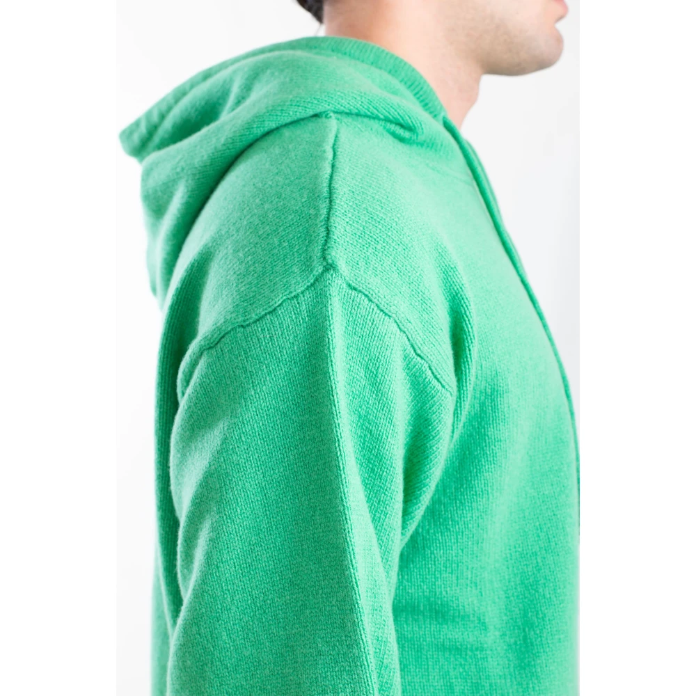 Seven Gauge Capuchon Lamswol Trui Green Heren